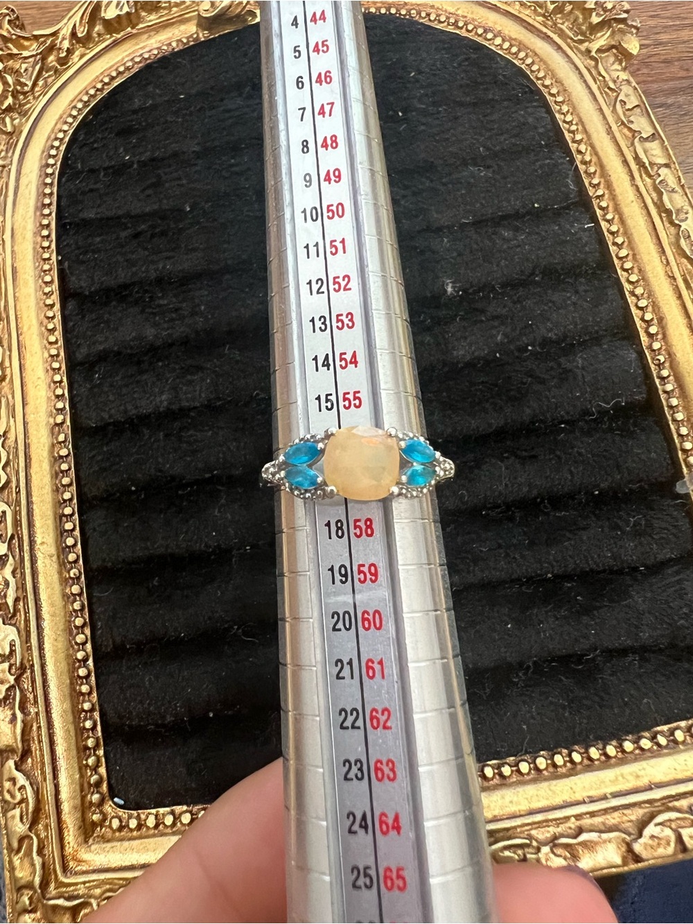 Sterling Silver Opal and Blue Topaz Accent Ring